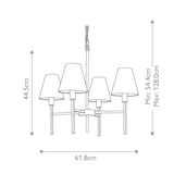 Lucerne 4-Light Brushed Nickel Chandelier