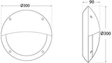 Lucia EL Sensor E27 (No Lamp), Eyelid Bulkhead, White/Opal