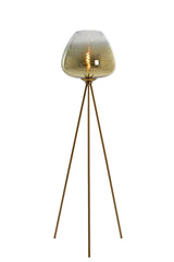 Elegant Gold-Clear Glass Tripod Floor Lamp 146 cm - Mayson Design