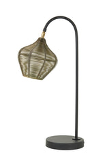 Elegant Alvaro Table Lamp - Antique Bronze & Matte Black Finish (27x20x61 cm)