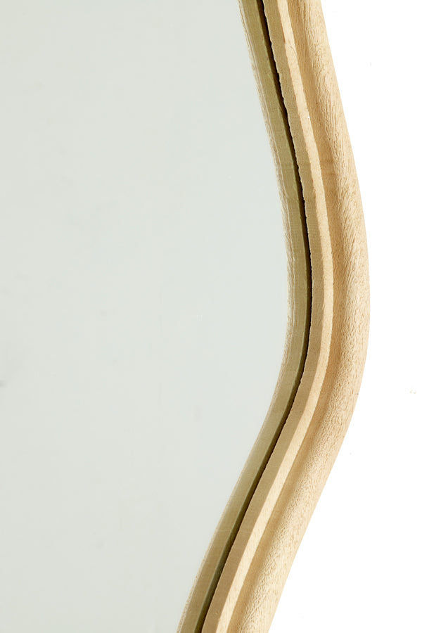 Natural Matt Wood Mirror Celano 80x44x4 cm