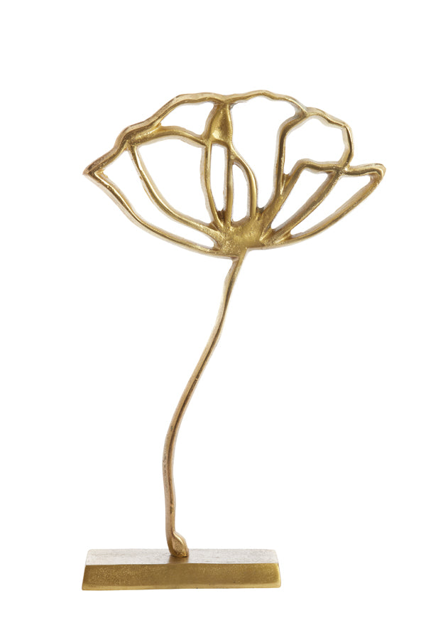 Golden Papaver Ornament with Base 28x8.5x45 cm