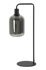 Elegant Black and Smoked Glass Table Lamp 26x20x60 cm