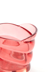 Radiant Red Glass Tealight Holder 10x7x9 cm