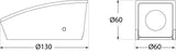 Mamete Square 1.7W G9 LED 4000K, Wall Light, Grey/Clear