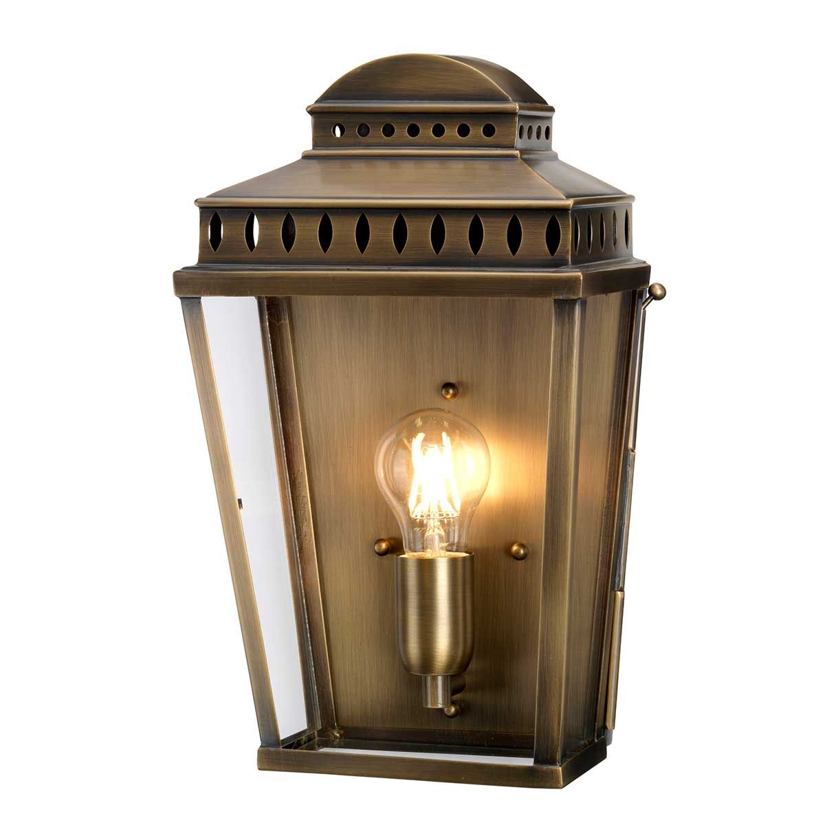 Elegant Brass Wall Lantern - Mansion House Collection