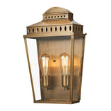 Elegant Aged Brass Mansion Wall Lantern