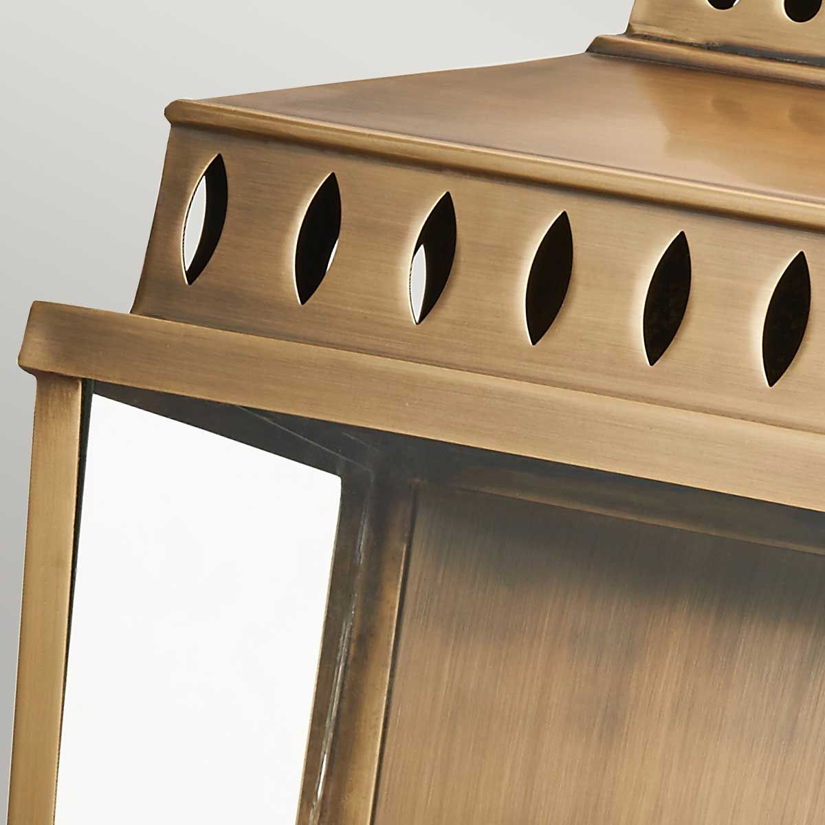 Elegant Aged Brass Mansion Wall Lantern