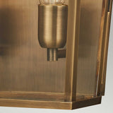 Elegant Aged Brass Mansion Wall Lantern