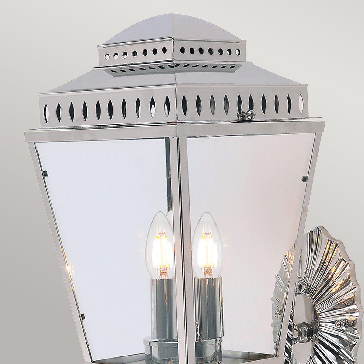 Mansion House Wall Lantern in Polished Nickel Finish