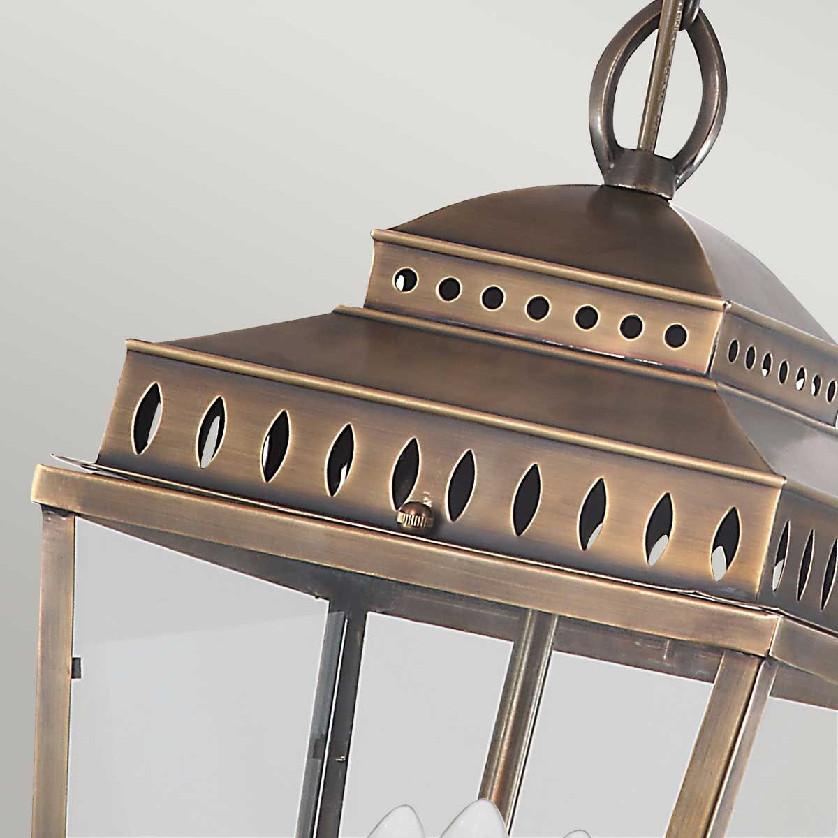 Elegant Brass Chain Lantern from the Mansion House Collection