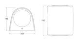 Marta 160 2L 2x10W GX53 LED CCT, Up & Down Wall Light, Black/Clear