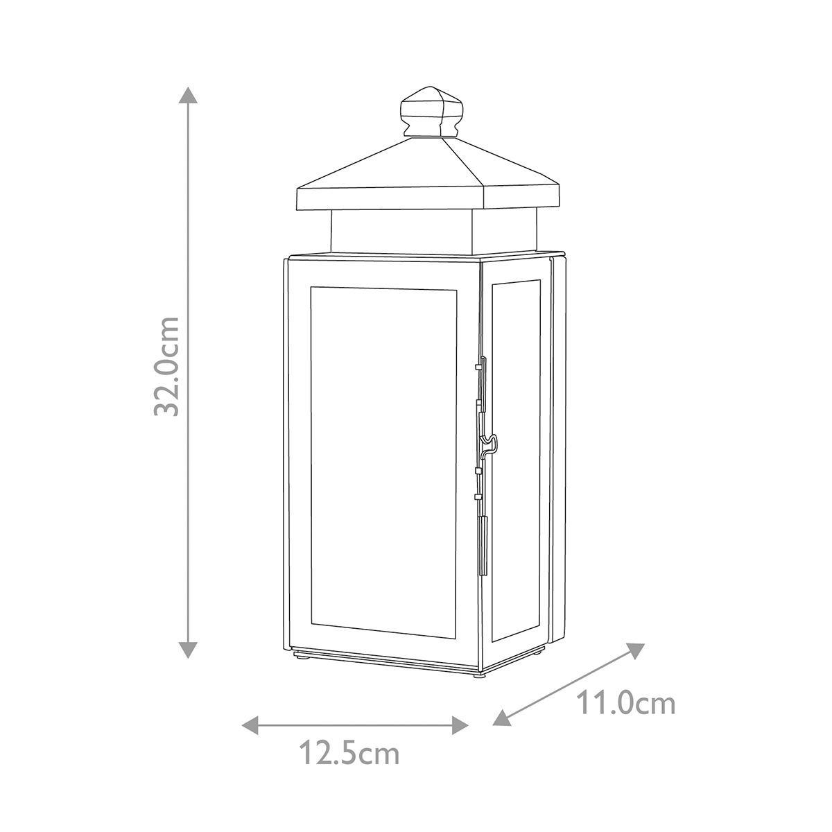 Vintage Bronze Lantern Wall Light