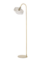 Antique Bronze & Smoked Glass Floor Lamp, 160 cm - Solna Collection