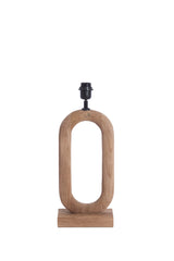 Natural Wood Lamp Base, 20x12x44 cm, Paceco Collection