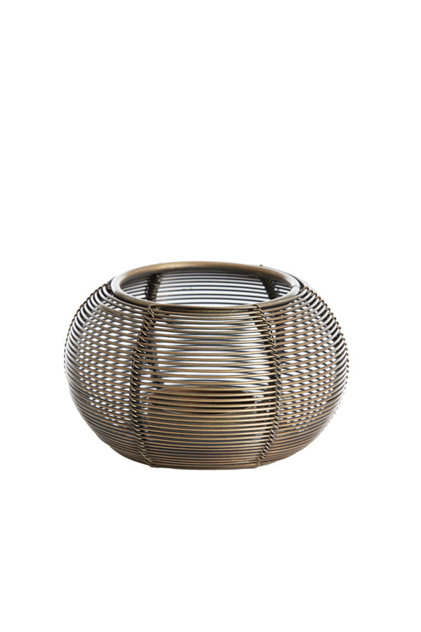 Antique Bronze Tealight Holder Ø11x7 cm Biano