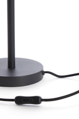 Velvet Harmony Table Lamp, 3 Light, 34x61 cm, Dark Brown with Matte Black Accents