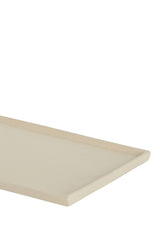 Elegant Maes Cream Serving Platter, 40x19x1 cm