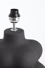 Matt Black Carilo Ceramic Lamp Base, Diameter 30.5cm x Height 38cm