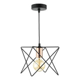 Midi Cage Pendant Matt Black & Bright Copper