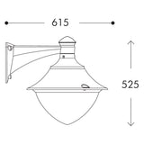Vivi 400 MidiPilar 50W E27 HighPower LED 4000K Assembled, Modern Wall Lantern, Grey/Clear