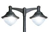 Vivi 400 MidiPilar 2L 2x50W E27 HighPower LED 4000K Assembled, Modern Lantern Head, Black/Clear