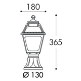 Mary Mikrolot 6.5W E27 Filament LED 2700K, Classic Pedestal Lantern, Black/Clear