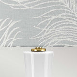 Milo 1 Light Table Lamp Aged Brass, White, Blue