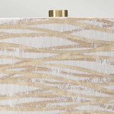 Milo 1 Light Table Lamp Aged Brass, White, Orange