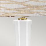 Milo 1 Light Table Lamp Aged Brass, White, Orange