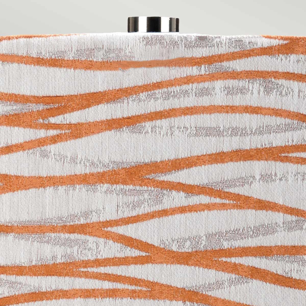 Milo 1 Light Table Lamp Polished Nickel, White, Orange