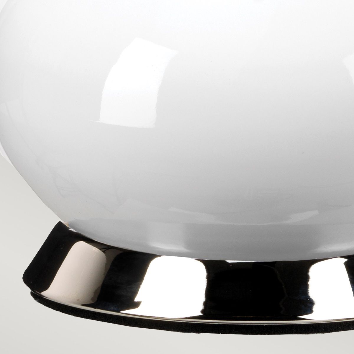 Milo 1 Light Table Lamp Polished Nickel, White, Orange