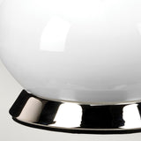 Milo 1 Light Table Lamp Polished Nickel, White, Pink
