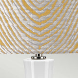 Milo 1 Light Table Lamp Polished Nickel, White, Yellow