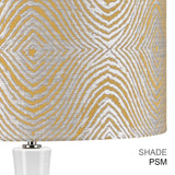 Milo 1 Light Table Lamp Polished Nickel, White, Silver