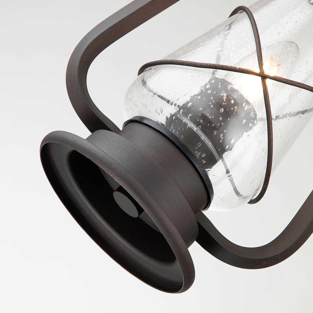 Vintage Bronze Miner's Lantern Chandelier