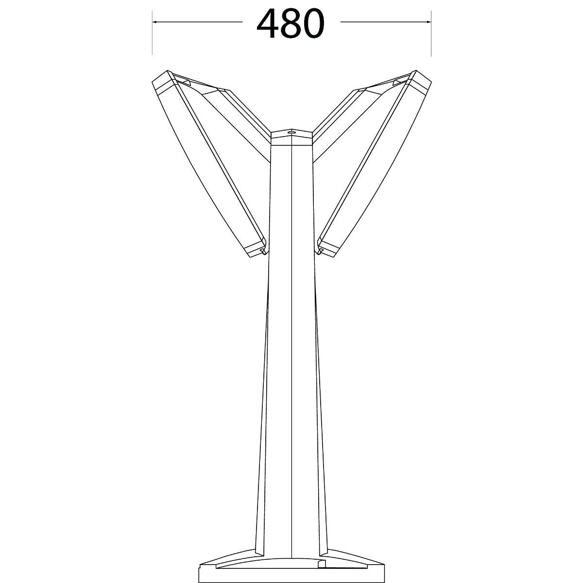 Germana MiniGabri 2L 4x10W GX53 LED CCT, Bollard Floodlight, Black/Opal