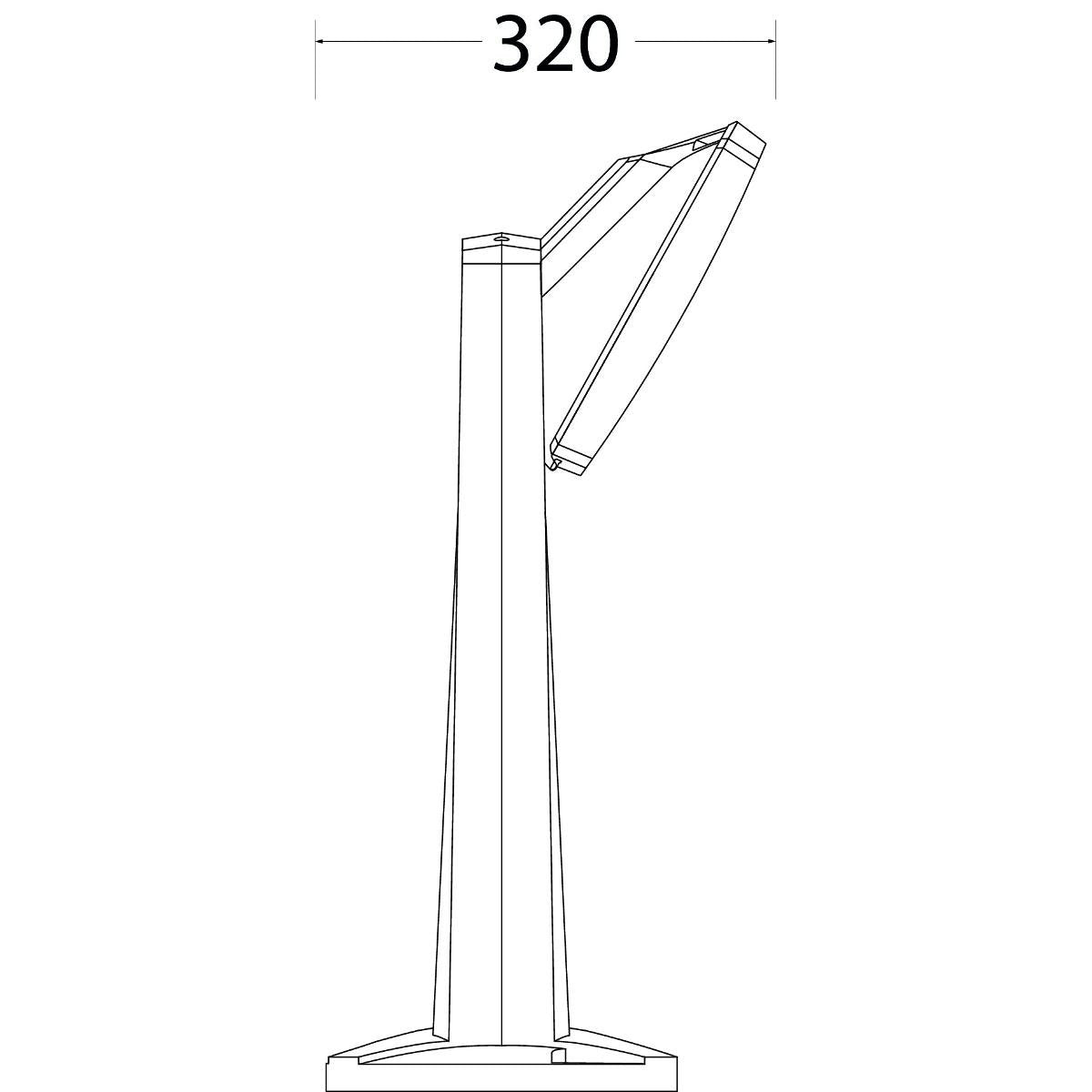 Germana MiniGabri 1L 2x10W GX53 LED CCT, Bollard Floodlight, Black/Opal