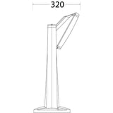 Germana MiniGabri 1L 2x10W GX53 LED CCT, Bollard Floodlight, Black/Opal