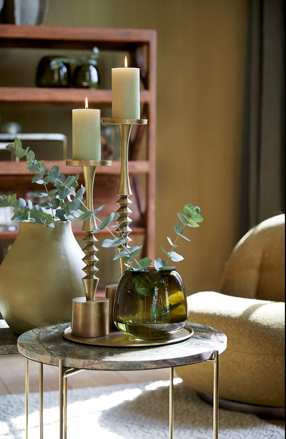 Antique Bronze Elegance: Mistry Candle Holder (Ø11x40 cm)