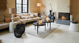 Elegant Tobias Black Nesting Coffee Tables - Set of 2 (Ø64x39 cm & Ø75x44 cm)