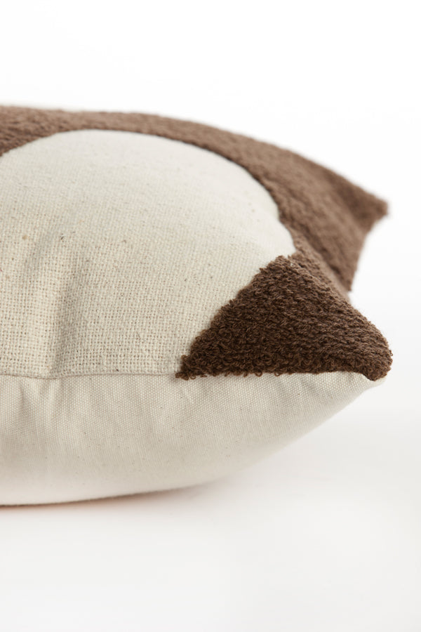 Plush Cellio Square Cushion 45x45 cm - Brown & Beige Harmony