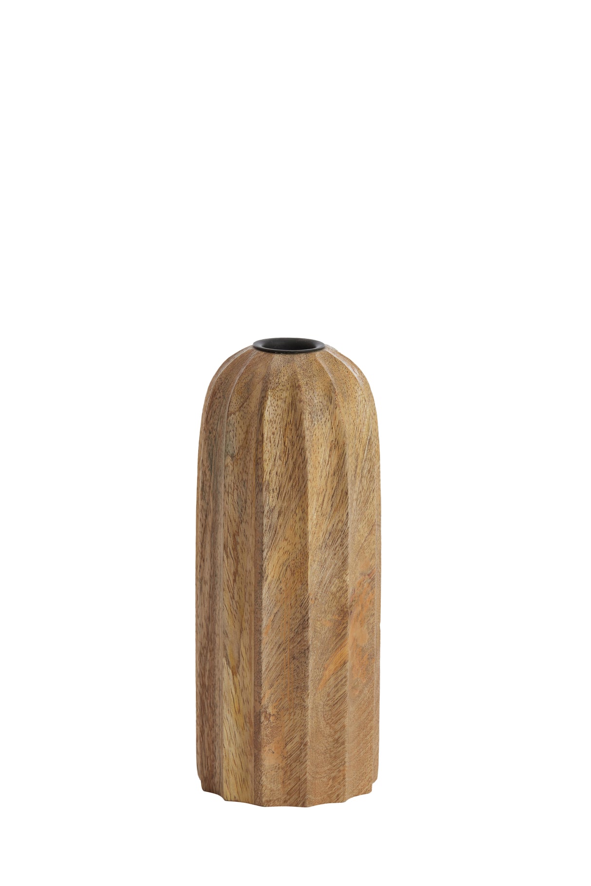 Rustic Wooden Candle Holder – 18.5 cm Natural Finish