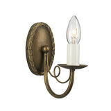 Minster Black/Gold Single Light Wall Fixture