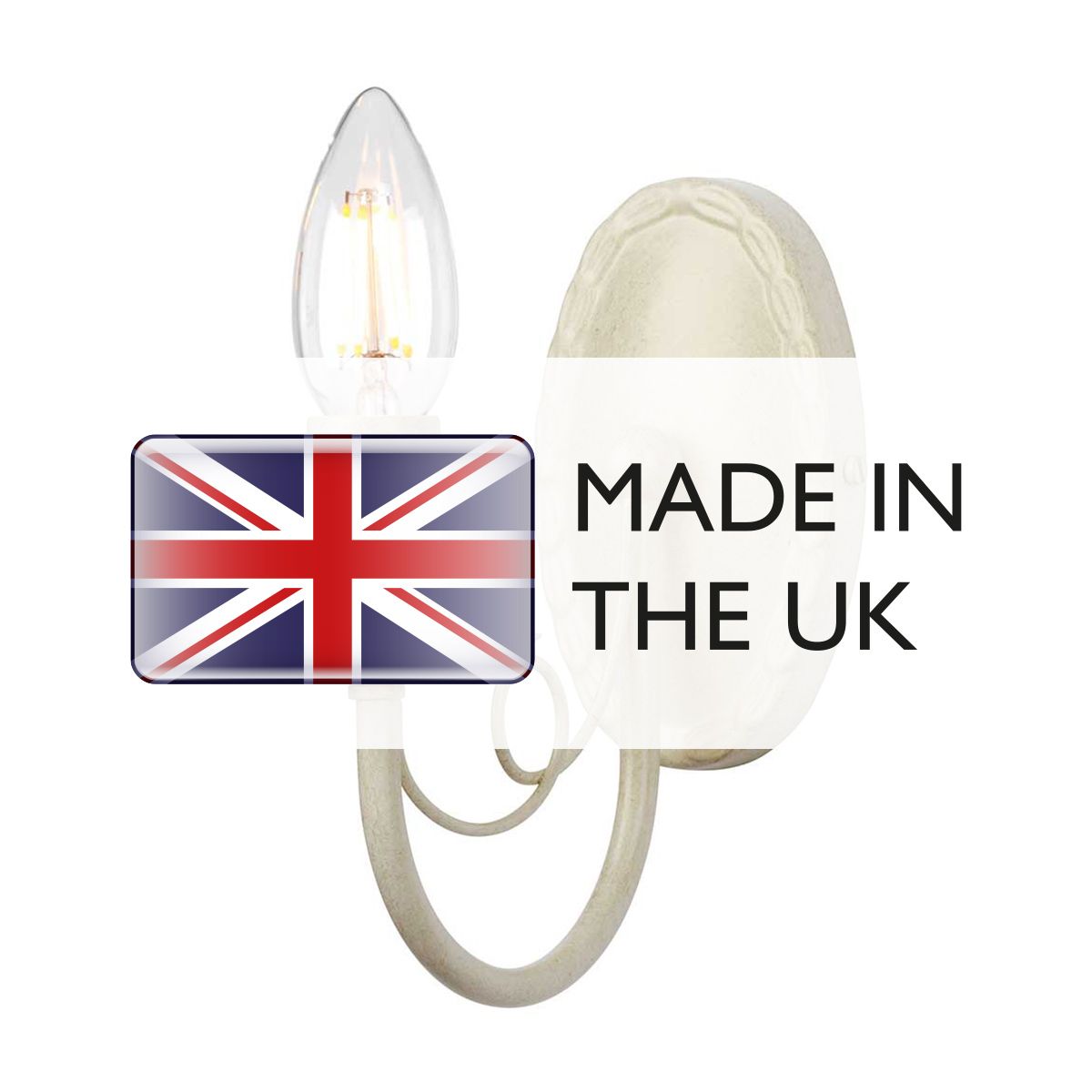 Minster 1-Light Wall Sconce in Ivory and Gold Finish
