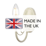 Minster 1-Light Wall Sconce in Ivory and Gold Finish