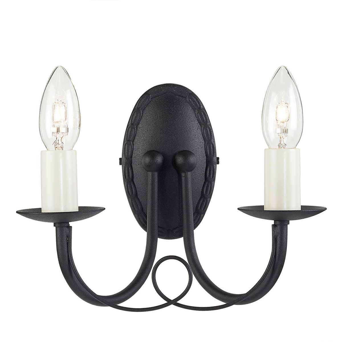 Minster Vintage Black Metal Wall Sconce