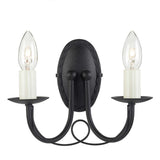 Minster Vintage Black Metal Wall Sconce