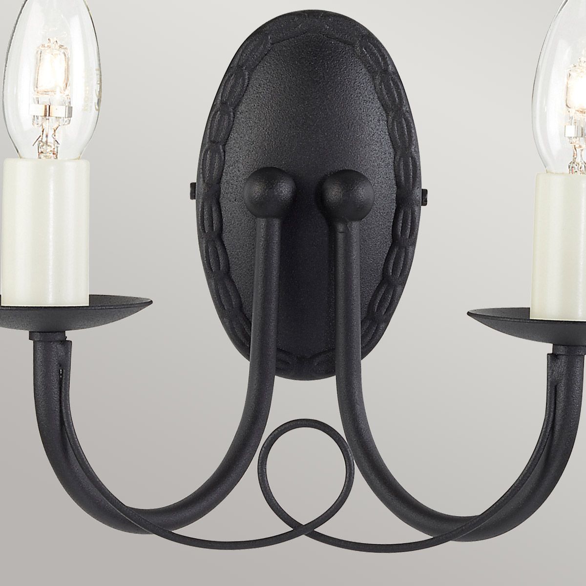 Minster Vintage Black Metal Wall Sconce