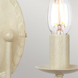 Ivory Gold Minster Dual-Light Wall Sconce